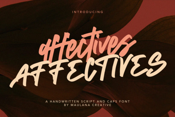 Affectives: A Delightful Script Font for Editorial Design