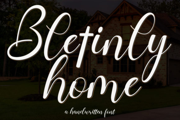 Bletinly Home Script Font for Handmade Creations