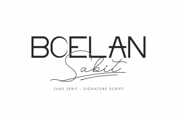 Boelan Sabit Font: A Script Handwritten Typeface for Polished Branding