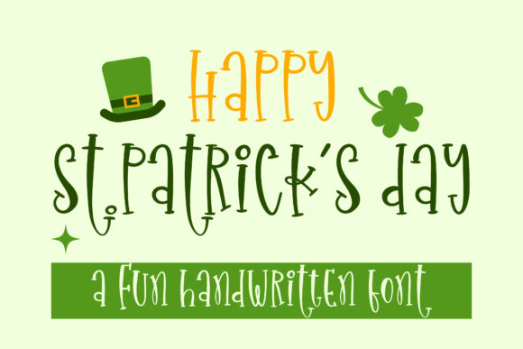 Happy St. Patrick’s Day Font for Editorial Design