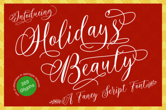 Holidays Beauty Font for Seasonal and Script Design Projects