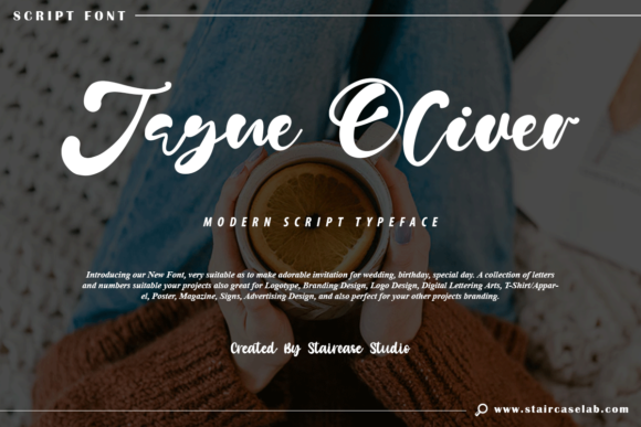 Jayne Oliver Font for Trendy Editorial Design