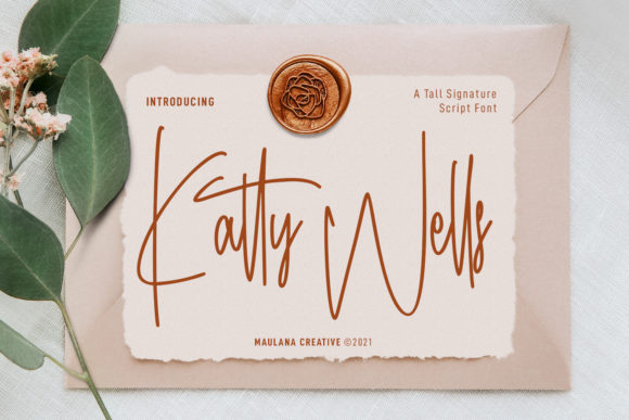 Katty Wells Signature Font for Creative Projects