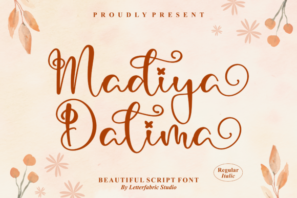 Madiya Dalima: A Delicate Script Font for Editorial Elegance