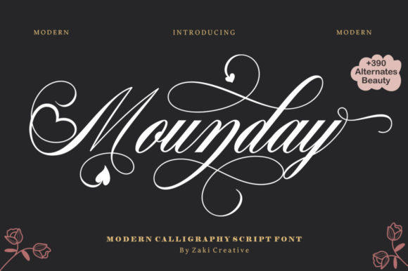 Mounday Calligraphy Font for Stunning Brand and Marketing Designs