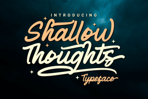 Shallow Thoughts Font for Beautiful Craft Designs