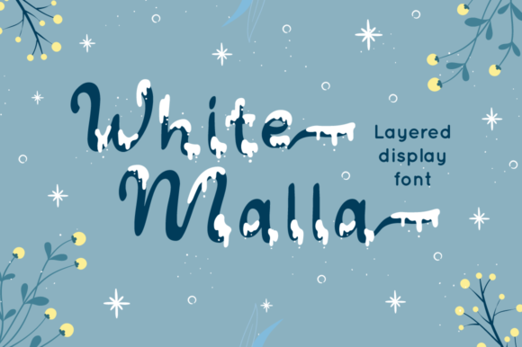 White Malla: A Script Font for Winter and Brand Elegance